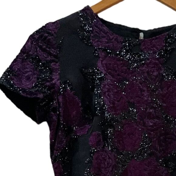 Dress the Population Short Sleeves Burnout Velvet Mini Dress Size Small‎ - Picture 4 of 16